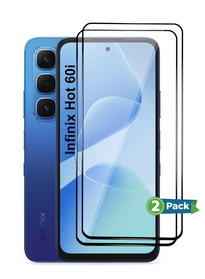 إنفينيكس Hot 60i واقي الشاشة - زجاج مقسّى فاخر للشاشة الكاملة إنفينيكس Hot 60i شفافية عالية، ملمس دقيق، مضاد للانفجار، حواف مقوسة ناعمة، سهل التركيب - Image 1