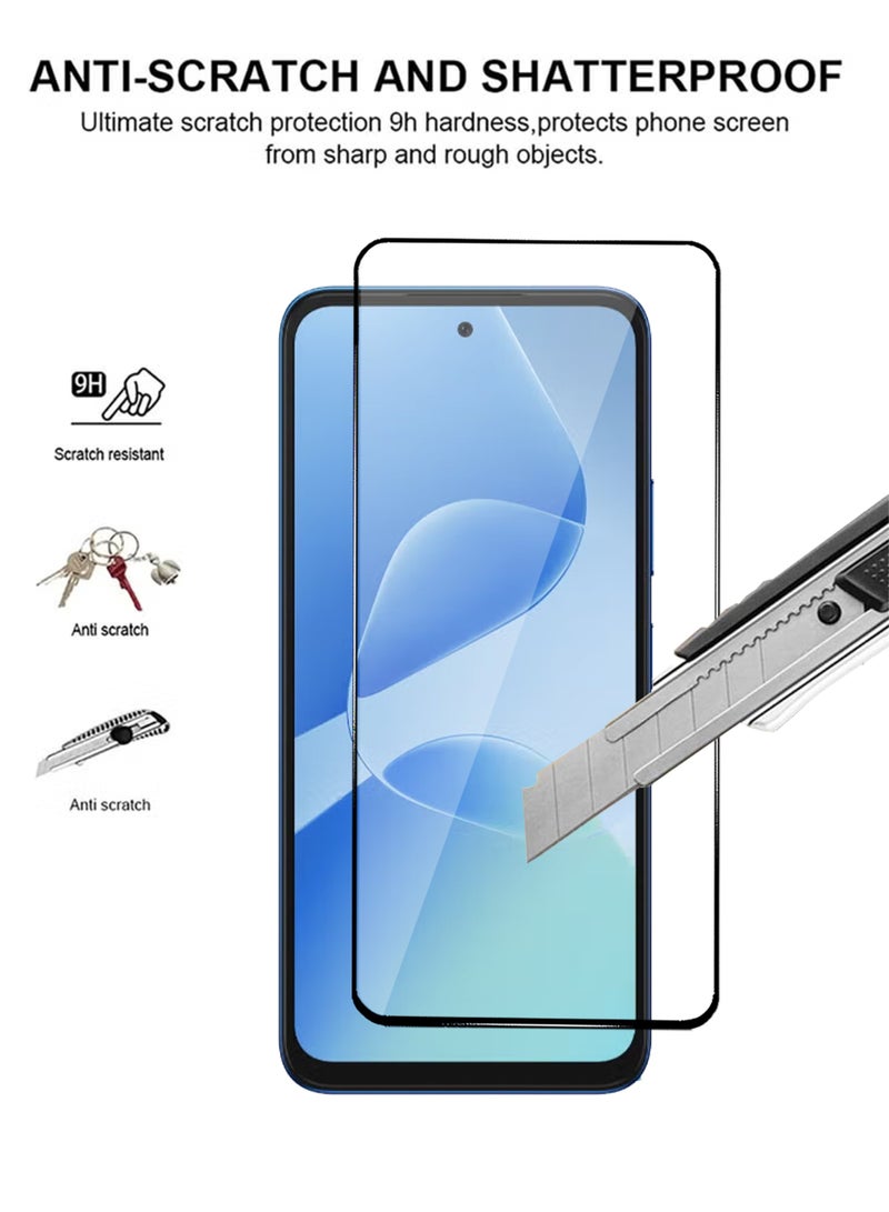 إنفينيكس Hot 60i واقي الشاشة - زجاج مقسّى فاخر للشاشة الكاملة إنفينيكس Hot 60i شفافية عالية، ملمس دقيق، مضاد للانفجار، حواف مقوسة ناعمة، سهل التركيب - Image 2