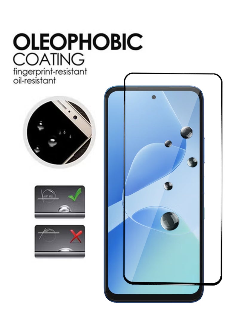 إنفينيكس Hot 60i واقي الشاشة - زجاج مقسّى فاخر للشاشة الكاملة إنفينيكس Hot 60i شفافية عالية، ملمس دقيق، مضاد للانفجار، حواف مقوسة ناعمة، سهل التركيب - Image 4