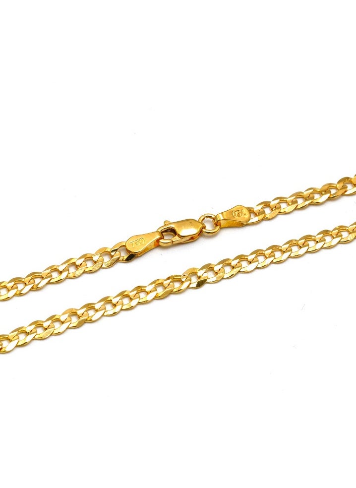 Gold Zone - Real Gold Solid Figaro Men Chain Necklace - Image 1