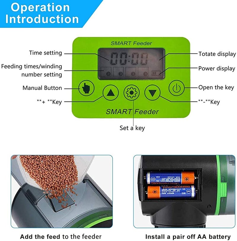 Qpets® 3 Way Automatic Fish Feeder Dispenser for Aquarium Timer Turtle Food Fish Tank Accessories Aquarium Auto Feeder for Marine Aquariums Pond (Updated Fish Feeder, Not Included Battary) - Image 3