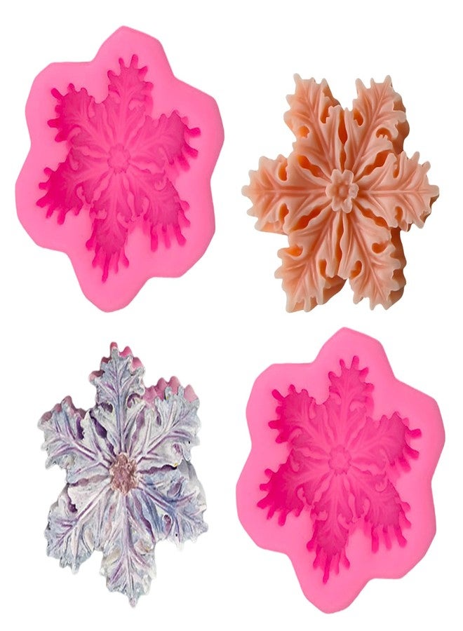 Furimuk 2 Pcs Christmas Snowflake Silicone Mold Candle Soap DIY Molds Christmas Baking Tray Cake Candy Chocolate Making Tools - Image 1