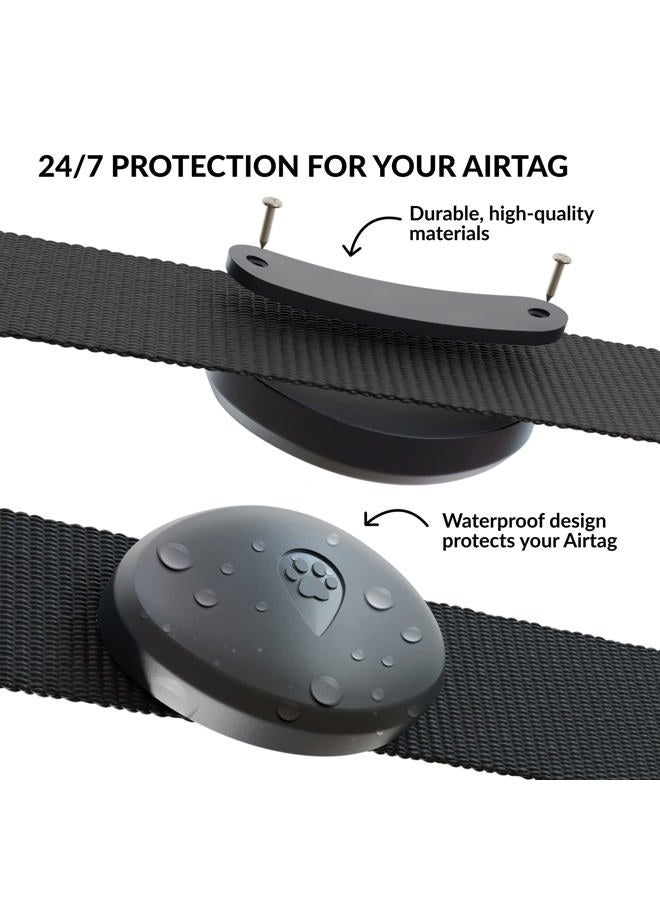 CollarDirect Airtag Holder for Dog Collar 2 Pack - Waterproof and Durable Protective Case for Airtag Tracker - Dog Airtag Holder Fits All Widths of Dog and Cat, Pet Collars - Alternative to Airtag Dog Collar - Image 2