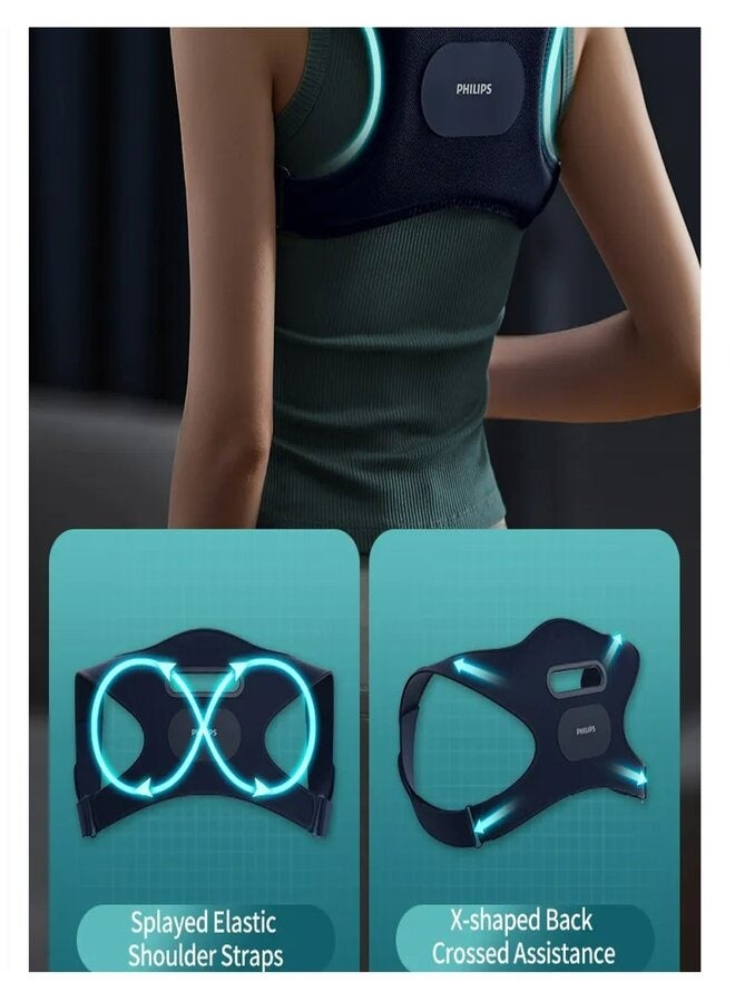 فيليبس جهاز تدليك الظهر اللاسلكي مع تسخين سريع واهتزاز عالي التردد وتذكير مصحح الوضعية - Image 3