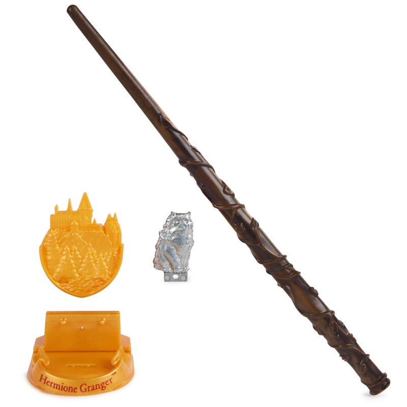 Wizarding World Harry Potter, 12-inch Magical Collector Hermione Granger Wand with Stand & Die-cast Icon, Magical Creatures, Accessory for Costumes - Image 1