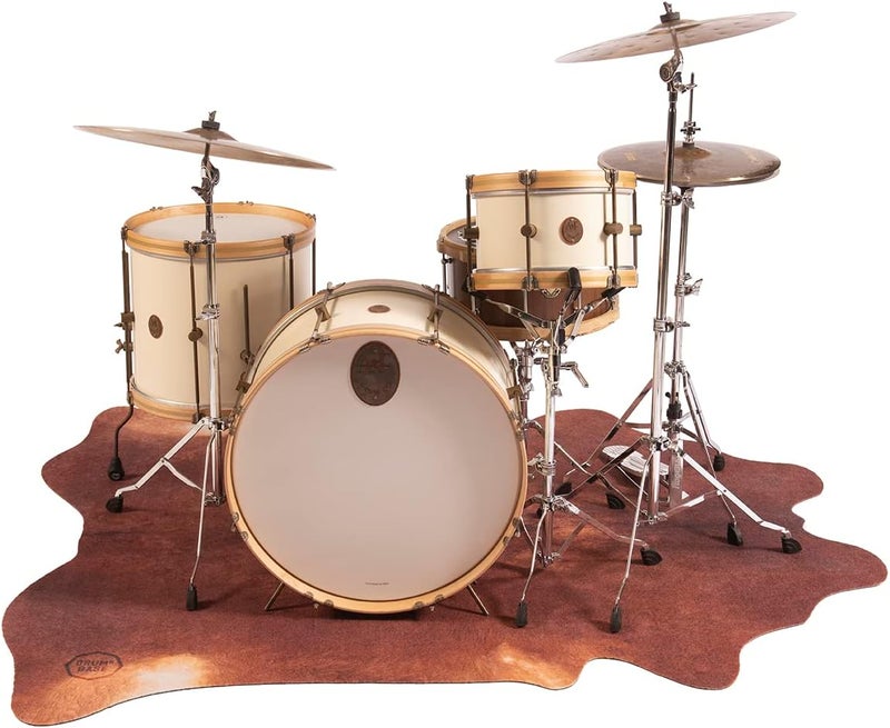 DRUM N BASE DRUMnBASE Vegan Cow Stage/Drum Rug, Non Slip Waterproof Rug for Stage or Studio Use to Reduce Vibrations, Betsy Red Brown, 6 FT X 5.25 FT - Image 3