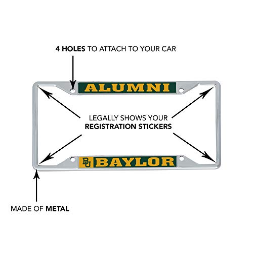 Desert Cactus Baylor University Car Accessories Bears Metal License Plate Frame and Tag Holder for Front or Rear of Car (Alumni) - Image 4