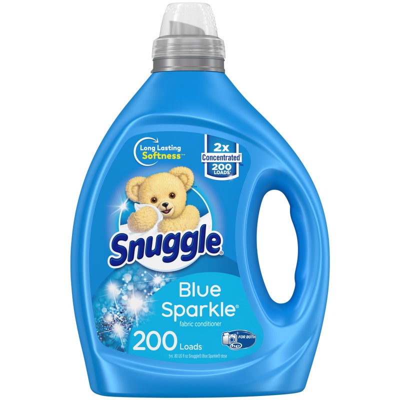 Snuggle Blue Sparkle Liquid Fabric Softener  2X Concentrated  200 Loads  80 Fl Oz - Image 1