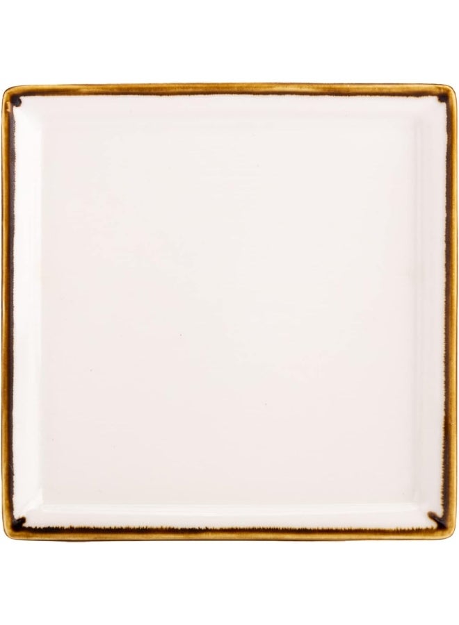 AKDC Sqr Plate Ivory Mocha 14Cm X 14Cm X 2Cm Ivory - Image 3