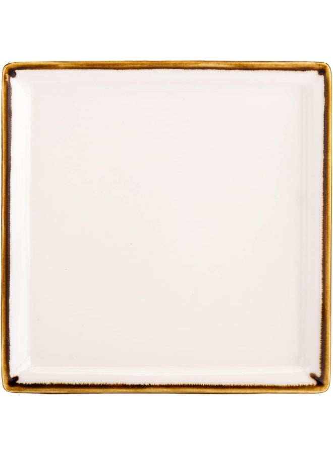 AKDC Sqr Plate Ivory Mocha 14Cm X 14Cm X 2Cm Ivory - Image 2