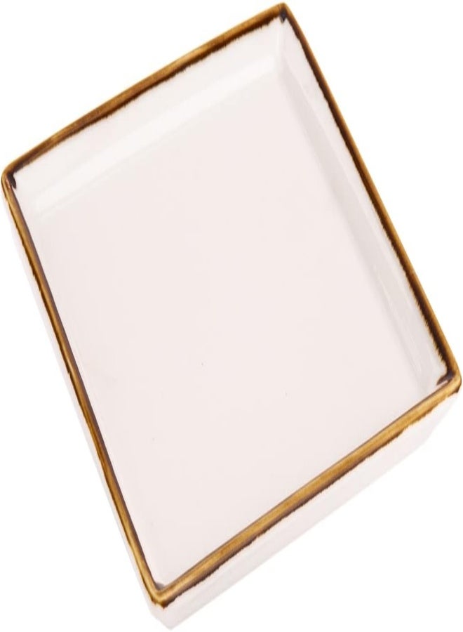 AKDC Sqr Plate Ivory Mocha 14Cm X 14Cm X 2Cm Ivory - Image 5