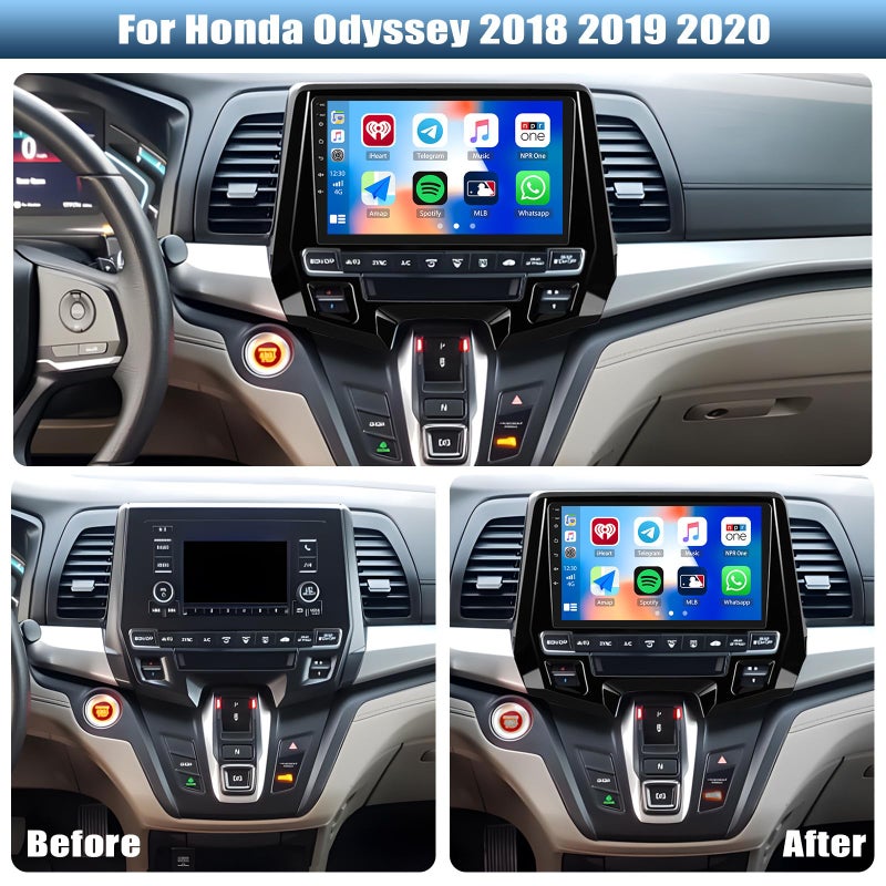 Generic 2G+64G Car Radio for Honda Odyssey 2018-2020 with Wireless Carplay Android Auto,9” Touchscreen Android 13 Honda Odyssey Car Stereo with Mirror Link WiFi/GPS Navigation Bluetooth FM/RDS SWC+Rear Camera  - Image 2