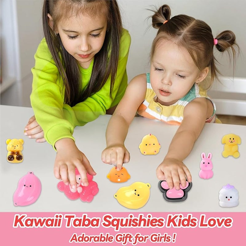 Taba Squishy Fidget Toys 12Pcs, Stress Relief Sensory Squeeze Toys for Kids 4-8 8-12, Kawaii Taba Squishies for Party Favors, Classroom, Birthday Gifts Goodie Bag Stocking Stuffers - Image 3