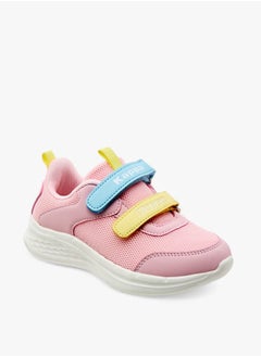 Kappa Girls Colourblock Sneakers with Hook and Loop Closure  - Image 1