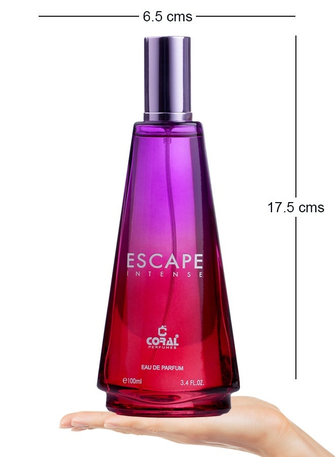 Coral Escape Intense Perfume for Women, Long Lasting Eau De Parfum, 100ml - Image 5