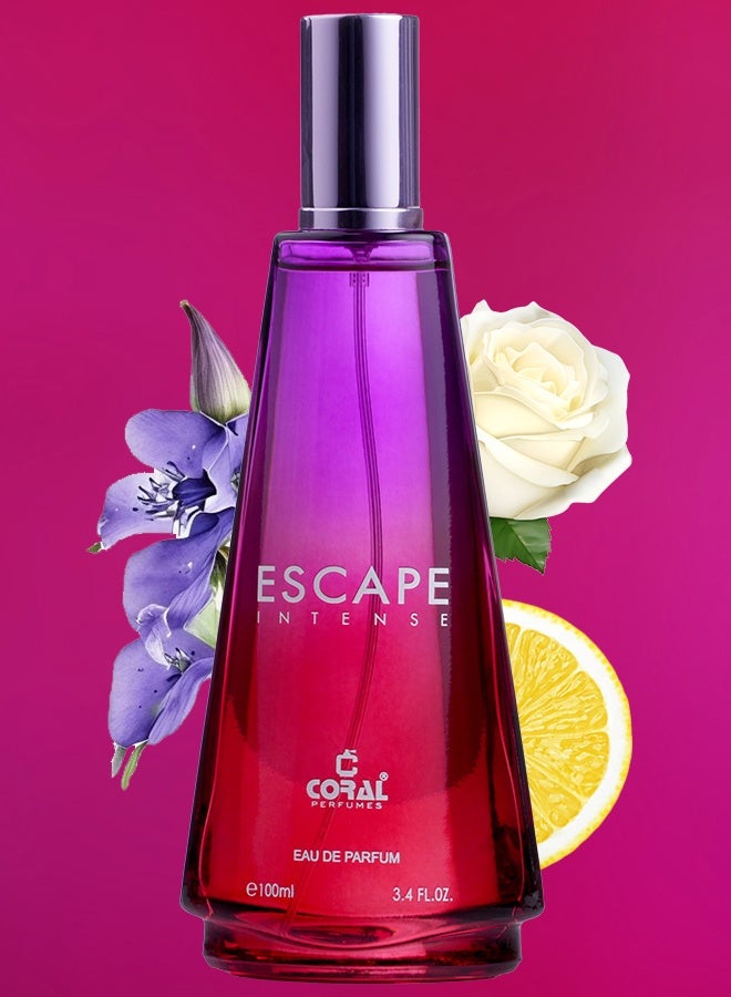 Coral Escape Intense Perfume for Women, Long Lasting Eau De Parfum, 100ml - Image 4