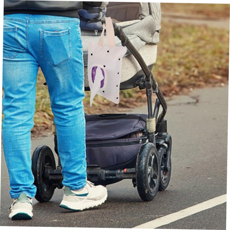 5 حزمة حامل مناديل مبللة حقيبة أنسجة معلقة صندوق رطب محمول موزع حفاضات - Image 4