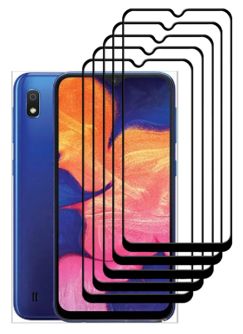 ACLIX 5 Pieces Antistatic ESD Dustproof Premium Quality High Definition Tempered Glass Screen Protector Designed For Samsung Galaxy A10 - Image 1