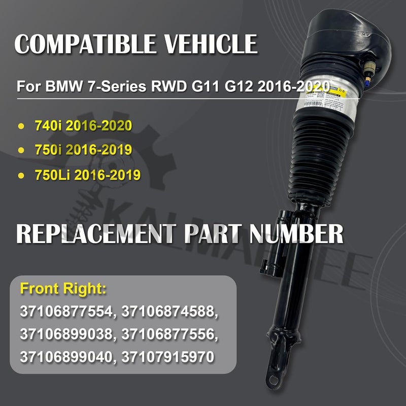 Kalmaegee Front Right Air Suspension Shock Strut for BMW 7-Series G11 G12 2WD 2016-2020 - Image 2