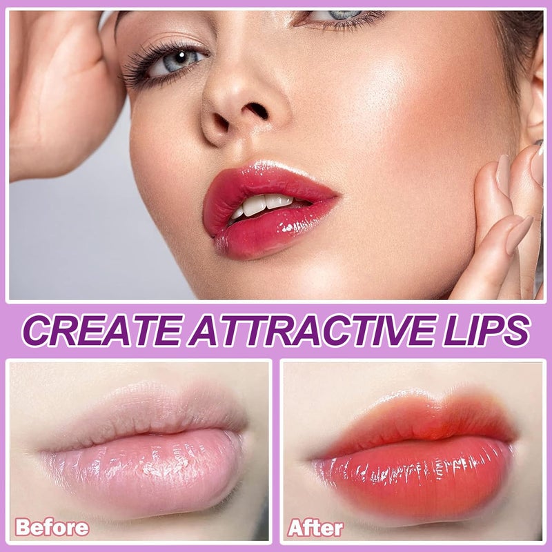 Eakroo 6 Colors Grapes Lip Tint Stain Set, Korean Velvet Lip Stain Watery Lip Stain Tint Moisturizing Mini Liquid Lipstick Set, Long Wearing, Non-Stick Cup, Waterproof, High Pigment, Lip Tint Makeup - Image 4