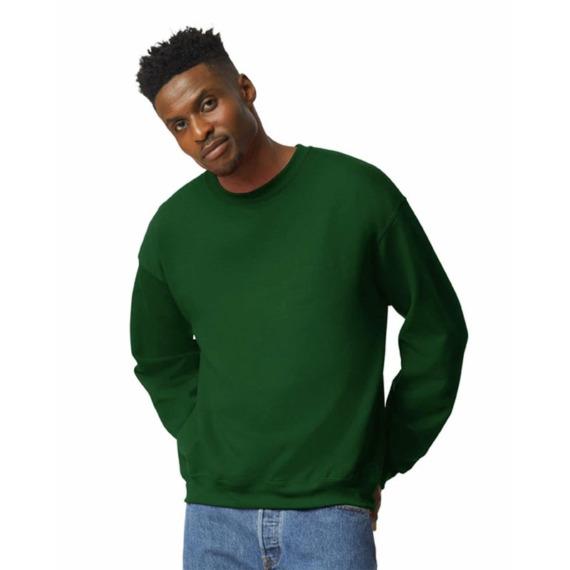 Gildan Adult Fleece Crewneck Sweatshirt, Style G18000, Multipack, Forest Green (1-Pack), Medium