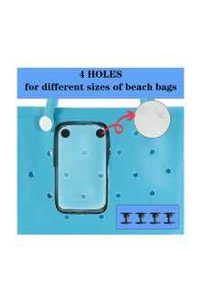 Y&D Clear Bogg Beach Tote Bag Accessories, 0.55'' Dia Holes Insert with 1 Zipper Pouch & 2 Hooks, Bags Small Large  - Image 3