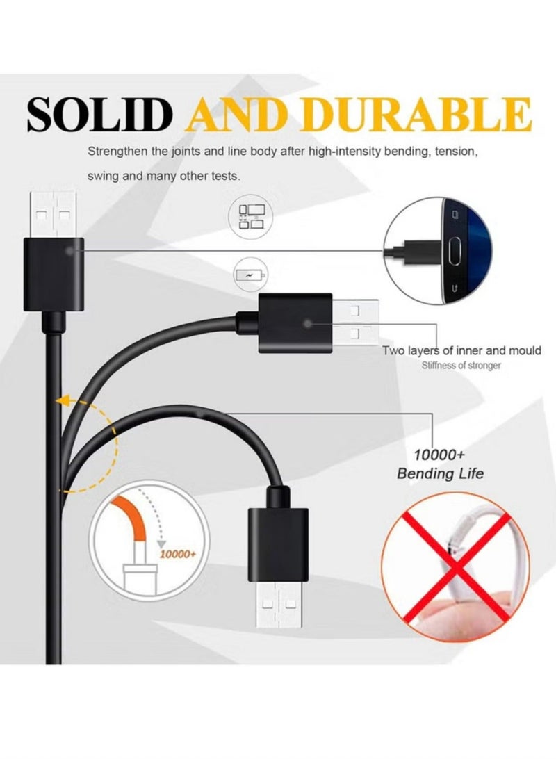 TREYO Fast Charging PS4 USB Cable, Durable Micro USB Charger for PS4 Controllers, Samsung Galaxy, LG, Kindle, and More - Tangle-Free Design - Image 2