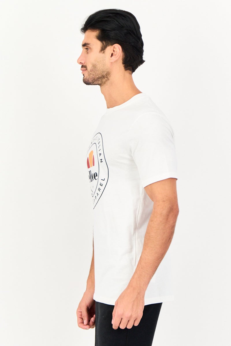 Ellesse Men Sportswear Fit Short Sleeve Outdoor T-Shirt, White - Image 2