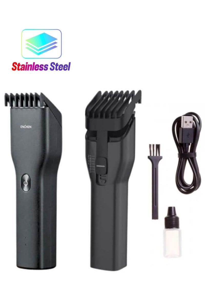 ENCHEN Professional Cordless Electric Hair Clippers for Men – USB Rechargeable Head Shaver with One-Button Length Lock, Adjustable Cutting Lengths (0.7–21mm), Multipurpose Grooming Tool (Black) - Image 2