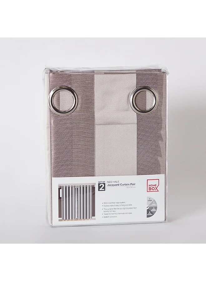 Home Box Neo Riva 2-Piece Jacquard Curtain Set 135 x 240 cm