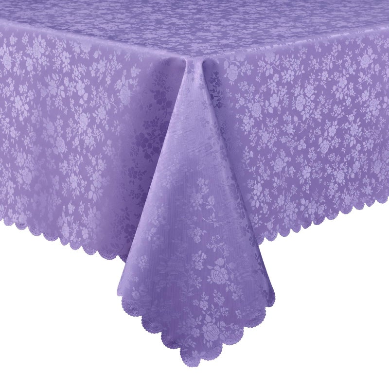 Smiry Rectangle Table Cloth, Waterproof Heavy Duty Vinyl Tablecloths, Wipeable Washable Table Cover for Kitchen and Dining Room (Purple, 54" X 78") - Image 1