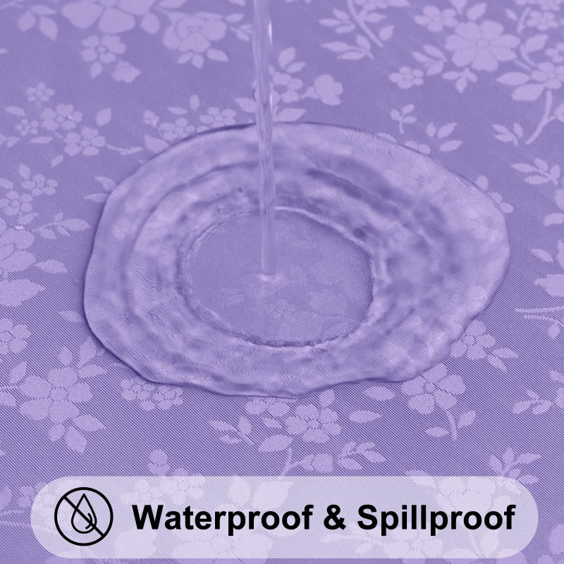 Smiry Rectangle Table Cloth, Waterproof Heavy Duty Vinyl Tablecloths, Wipeable Washable Table Cover for Kitchen and Dining Room (Purple, 54" X 78") - Image 2