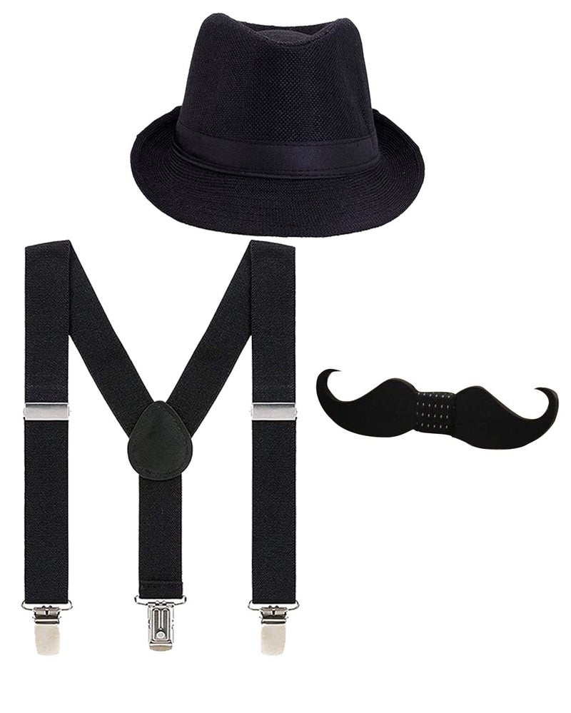 RR DESIGN Store طقم حمالات وقوس رباط مع قبعة متطابقة للأطفال من 2-5 سنوات بألوان متعددة - Image 1