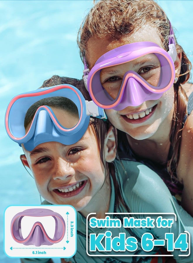سيجو نظارات سباحة للأطفال مع غطاء للأنف، مناسبة للأولاد والبنات والشباب، عبوة من قطعتين، نظارات سباحة شفافة الرؤية، قناع سباحة، نظارات حمام سباحة، عدسات مقسّاة مانعة للتسرب، للأطفال من 6-14، 4-7، 8-14، 3-5، 8-12، 3-6 - Image 2