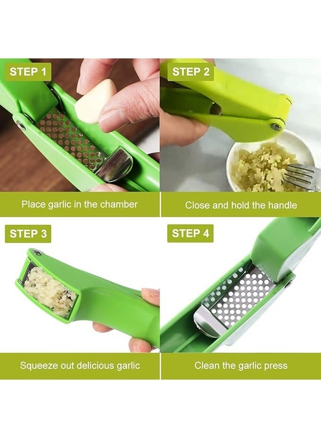 مطحنة الثوم اليدوية، مفرمة الثوم الصغيرة، 2024 مفرمة الثوم اليدوية الجديدة، كسارة الثوم المحمولة، عصارة الثوم المصنوعة من الفولاذ المقاوم للصدأ سهلة الضغط للاستخدام اليومي في المطبخ، عصارة الثوم - Image 5