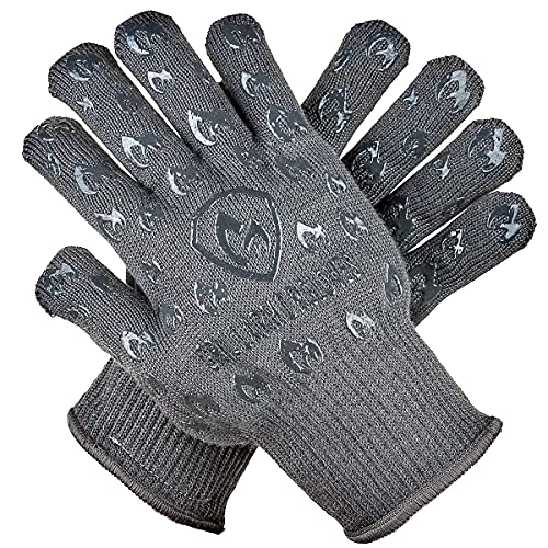 Grill Armor Gloves Grill Armor Oven Gloves 932°F Extreme Heat & Cut Resistant Oven Mitts with Fingers for BBQ, Cooking, Grilling, Baking –Accessory for Smoker, Cast Iron, Fire Pit, Camping, Fireplace, Griddle & More - Image 1