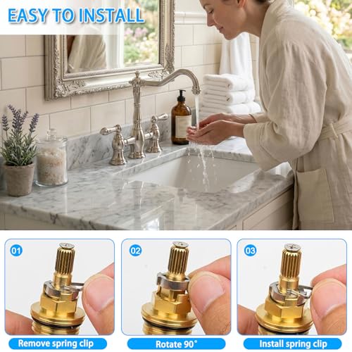 ZephyrJazz Ceramic Valve for Kohler K-GP77005-RP Ceramic Valve, One Size, Rough Plate with Kohler K-GP77006-RP GP77006-rp Ceramic Cartridge, One Size, Rough Plate - Image 4