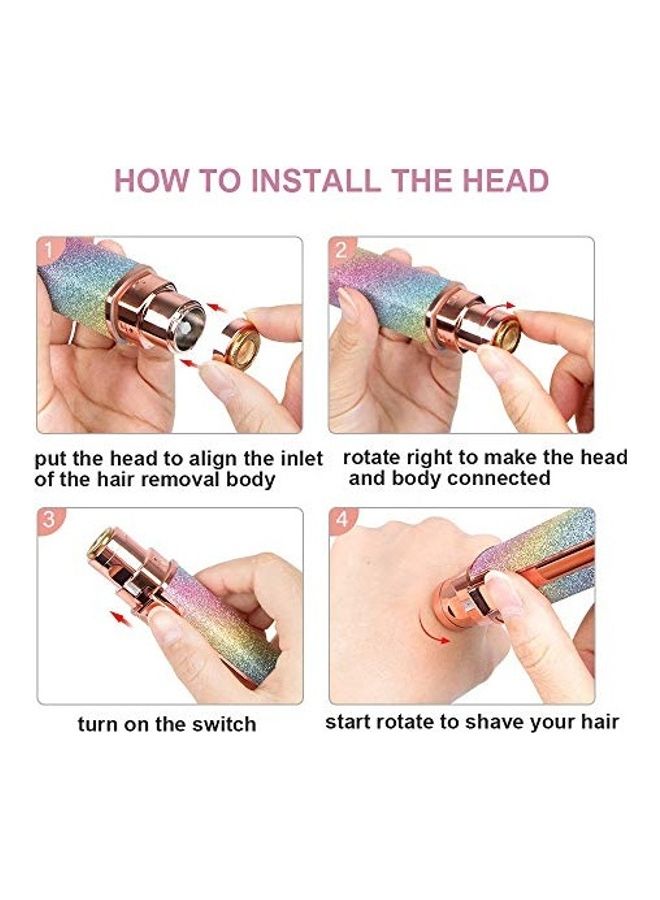 أداة إزالة شعر الوجه وتشذيب الحواجب 2 في 1 متعدد الألوان - Image 5