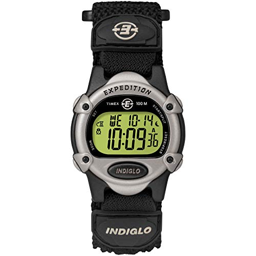 Timex Unisex T47852 Expedition Mid-Size Digital CAT Black Fast Wrap Strap Watch - Image 1