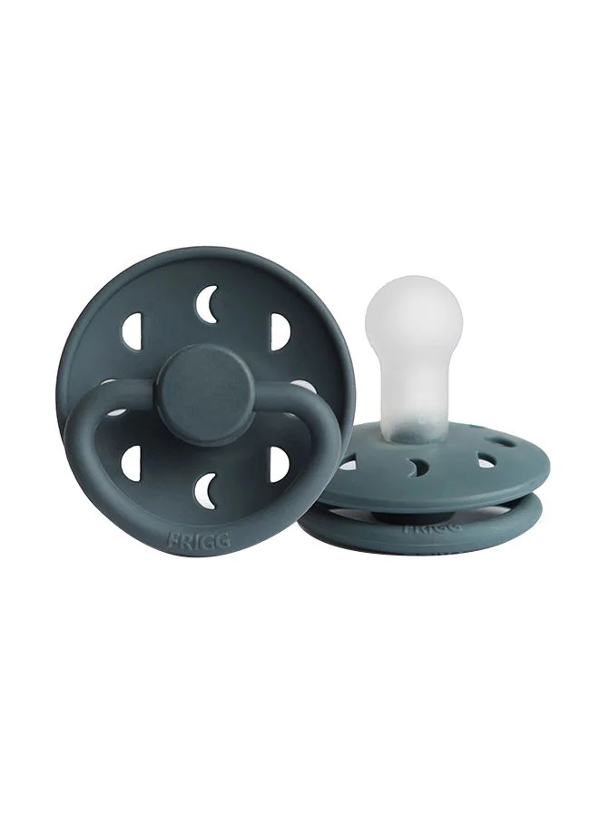 FRIGG Pack Of 1 Moon Phase Silicone Baby Pacifier 6-18M Slate - Size 2