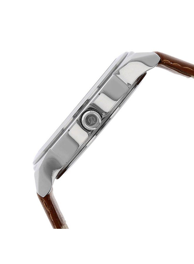 TITAN Analog Round White Dial Brown Leather Strap Watch for Men – 1585SL07 - Image 3