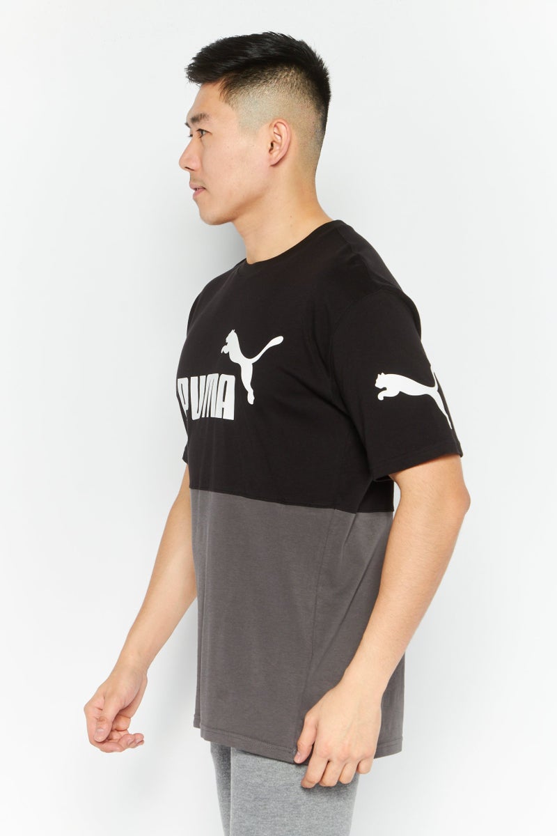 PUMA تي شيرت رياضي للرجال مناسب في الهواء الطلق بأكمام قصيرة، رمادي - Image 2