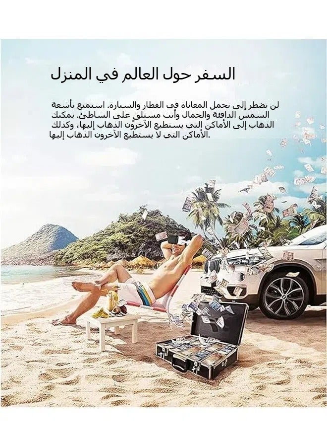 نظارات الواقع الافتراضي ثلاثية الأبعاد VR متوافقة مع التلفزيون والأفلام وألعاب الفيديو، ومتوافقة مع أنظمة التشغيل iOS وAndroid وتدعم الهواتف بمقاس 4.7-6.53 بوصة مع جهاز تحكم عن بعد. - Image 4