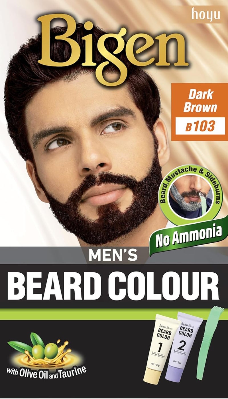 Bigen Men's No Ammonia Beard Color - Dark Brown B103 - Image 1