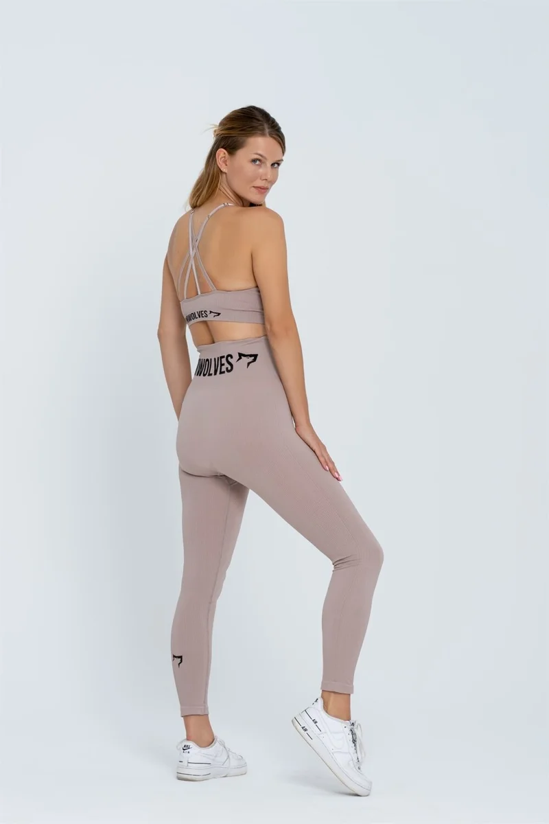 جيموولف Seamless Sports Tights | Seamles Leggings | Thin Twill |