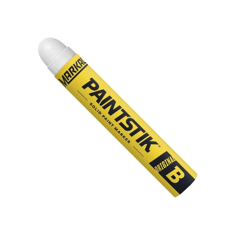 12-Pack White Paint Markers - Permanent, Waterproof & UV Resistant for Metal, Wood, Tires - Home & Industrial Use, Fade-Resistant, Made in USA - Works on Oily, Icy, Wet, Dry & Cold Surfaces