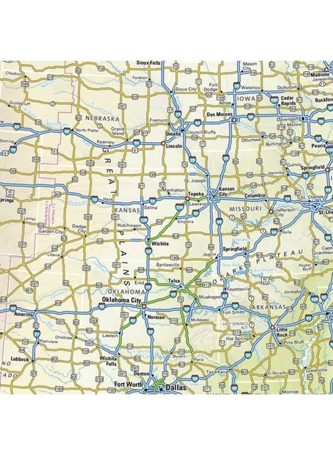 Globe Turner USA Interstate Highways Wall Map - 22.75" x 15.5" Paper - Image 2