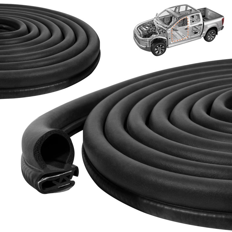 GOMADEIT Automotive Weather Stripping Fits Chevrolet Silverado Tahoe GMC Sierra Yukon Car Door Rubber Seal Strip Replacement Front Pair AM1692248800 1AWSK00362