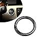 Fsforcar Carbon Fiber Car Engine Start Stop Ignition Key Ring Sticker Compatible with BMW E90 E92 E93 3 Series Engine Start Button Cover Solid Color - Image 2