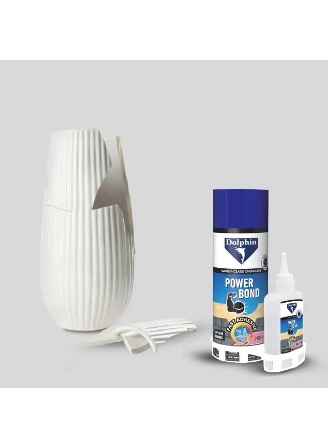 Dolphin Fast Adhesive Power Bond MDF Kit 200ML – Multi-Purpose Super Glue with Activator – Strong Wood, Metal, Plastic, Fabric & Nail Bonding – Quick-Drying, Safe, and Heavy-Duty - Image 3